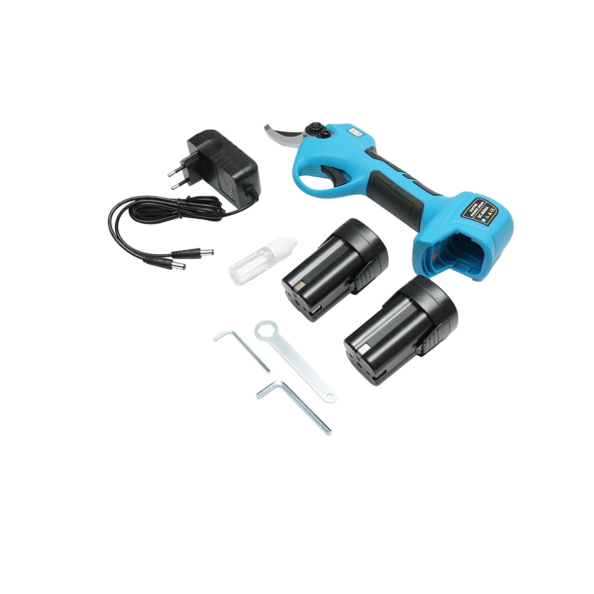 850W electric garden shears with 2 Li-ion 16.8V batteries, diameter 0-28mm